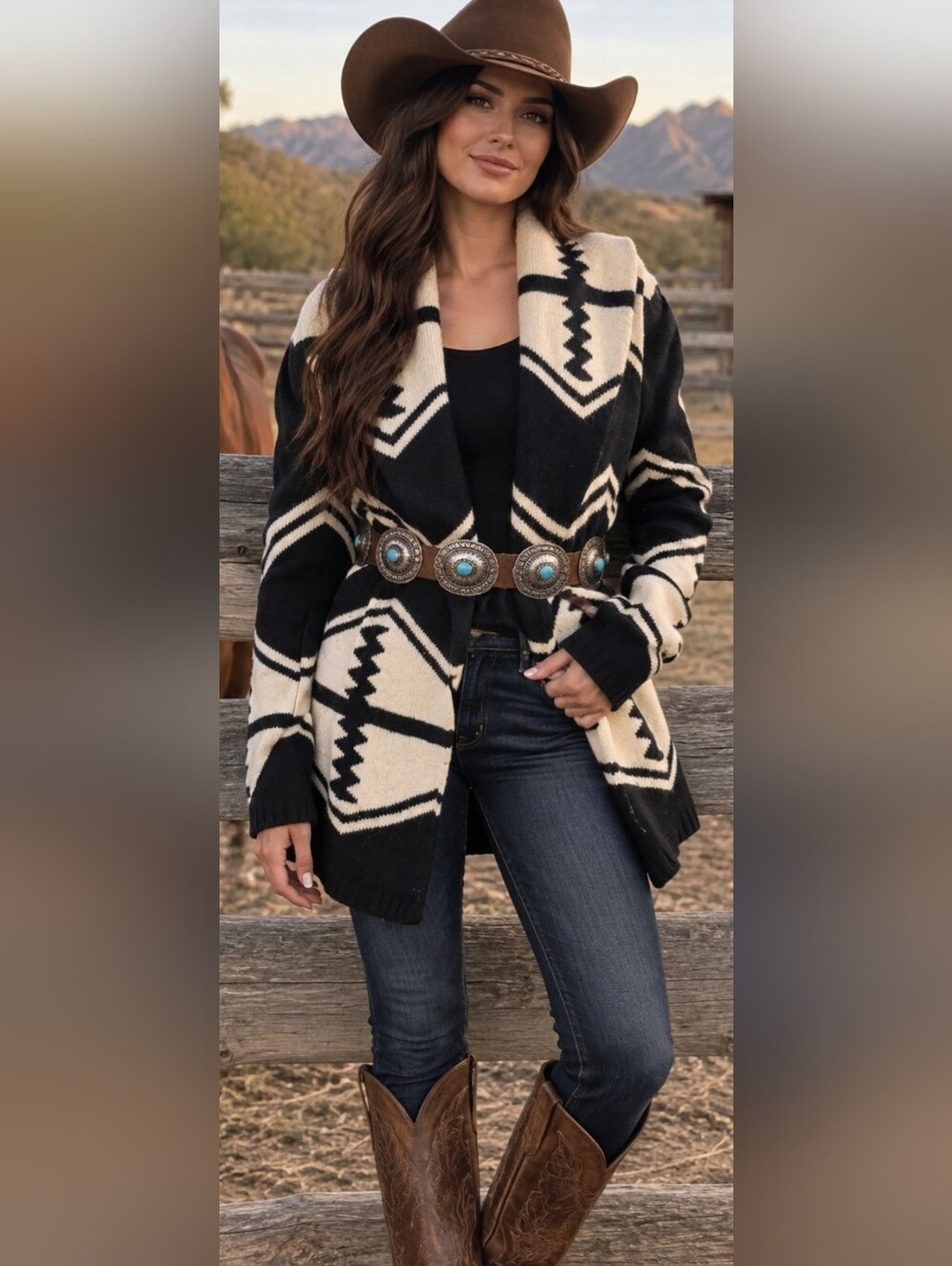 Vintage Ralph Lauren Cardigan Sweater Jacket, Native, Size L, 100% Lambswool
